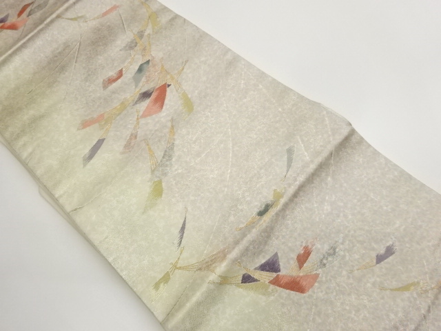 JAPANESE KIMONO / NAGOYA OBI / WOVEN FOLIDING FAN 